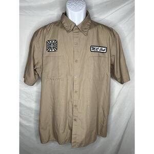 Jesse James Work Wear West Coast Choppers Mechanic M/C Club Shirt Short Sleeve L